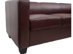 3-2-1 Bankstel Lille (3-Delig), Kunstleer, Roodbruin-Vente-unique New