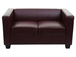 3-2-1 Bankstel Lille (3-Delig), Kunstleer, Roodbruin-Vente-unique New