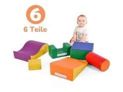 6 Bouwstenen Voor Kinderen Of Baby'S - Trappen En Glijbaan - Klimspeelgoed - Pu + Epe - Gratis Combinatie-Vente-unique Hot