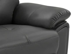 3- En 2-Zits-Relaxbank Van Grijs Leer Vineta-Vente-unique