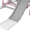 4 In 1 Glijbaan - Met Trap, Schommel, Basketbalring - Roze-ModernLuxe Clearance