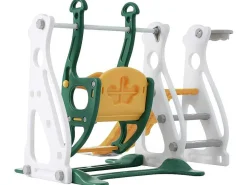 4 In 1 Glijbaan - Met Trap, Schommel, Basketbalring - Groen-ModernLuxe Sale