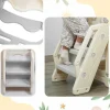 5 In 1 Glijbaan - Met Trap, Schommel, Opbergruimte, Basketbalring - Lichtgrijs-ModernLuxe New