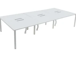 6 Persoons Bureau Bank - Wit - L120 Cm - Downtown-Workēa Best
