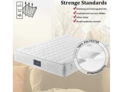 140 X 200 Cm Matras Met 7-Zone Pocketveren En Hr-Foam, 25 Cm Dik - Merax-Vente-unique Outlet