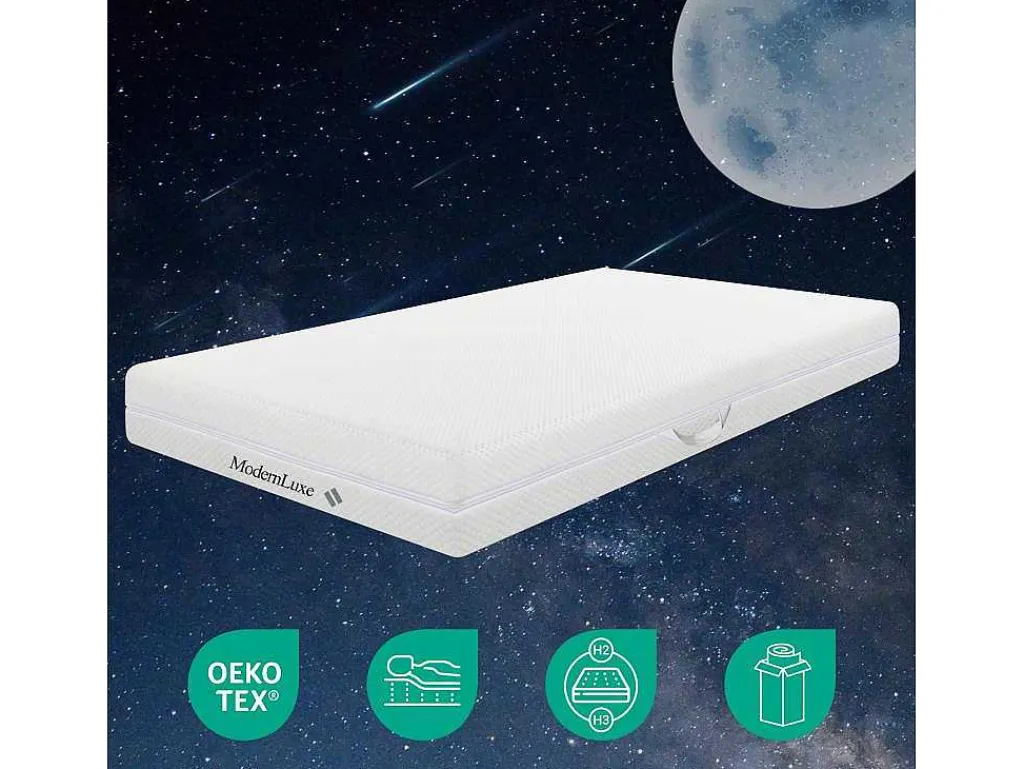 90 X 200 Cm Schuimmatras 7 Comfortzones Dikte 20Cm - Merax-Vente-unique