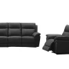 3 Zits Relaxbank En -Fauteuil Van Buffelleer Pakita - Zwart-Vente-unique Outlet