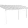Aanleunende Carport In Aluminium 18,8 M - Wit - Alvaro-EXPERTLAND New