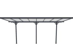 Aanleunende Pergola In Aluminium 15,1M Antraciet Alvaro - L497Xd305Xh240/285 Cm-EXPERTLAND Discount