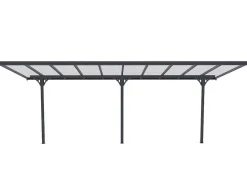 Aanleunende Pergola In Aluminium 18,8M Antraciet Alvaro - L618Xd305Xh240/285 Cm-EXPERTLAND Outlet