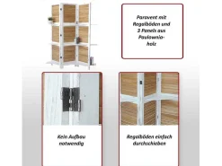 Aberdeen Scherm Met Planken, Wit/Bruin-Vente-unique Clearance
