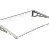 Afdak Kepler Van Aluminium - 120 X 90 X 22 Cm - Zilverkleur-Vente-unique Clearance