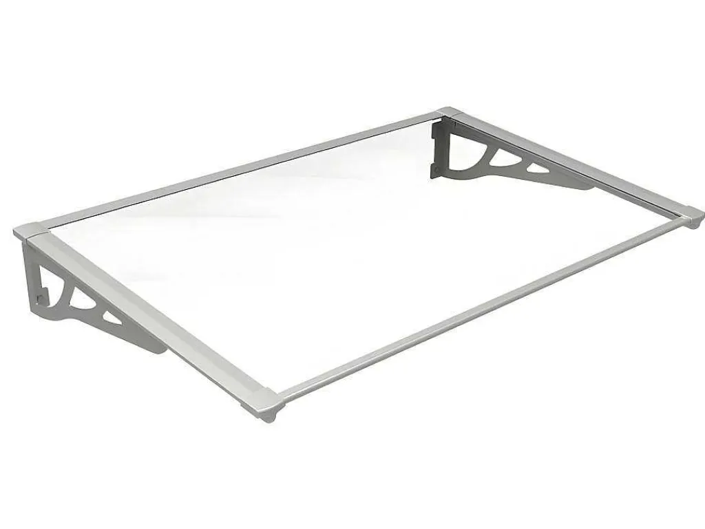 Afdak Kepler Van Aluminium - 120 X 90 X 22 Cm - Zilverkleur-Vente-unique Clearance