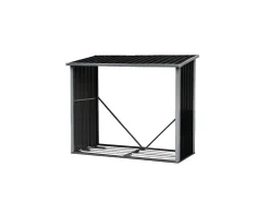 Afdak Voor Hout Van Gegalvaniseerd Staal 2,23 M3, L182 X D83 X H148 Cm - Derwood-EXPERTLAND Outlet
