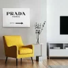 Afdrukken Op Canvas Prada Marfa, Wit, Zwart, 45X3X70 Cm,-EPIKASA