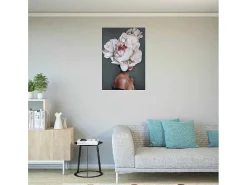 Afdrukken Op Canvas Vrouw En Bloemen 02, Roze, Wit, Blauw, 50X3X70 Cm,-EPIKASA Best