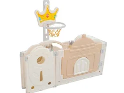 Afneembare En Opvouwbare Babybox 12+2 Met Speelbord, Basketbalring En Schommel Poederroze-ModernLuxe Discount