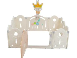 Afneembare En Opvouwbare Babybox 12+2 Met Speelbord, Basketbalring En Schommel Poederroze-ModernLuxe Discount