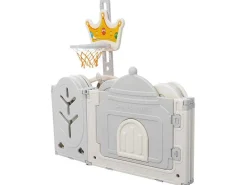 Afneembare En Opvouwbare Babybox 12+2 Met Speelbord, Basketbalring En Schommel Lichtgrijs-ModernLuxe Online