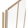 Afsluitlat Voor Glazen Binnenraam In Aluminium Met Poedercoating - H105 Cm - Lichte Houtlook - Bayview-Vente-unique Best