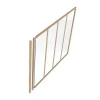 Afsluitlat Voor Glazen Binnenraam In Aluminium Met Poedercoating - H130 Cm - Lichte Houtlook - Bayview-Vente-unique