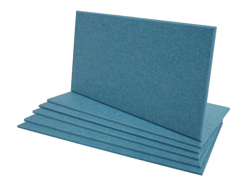 Akoestisch Wandpaneel Mcw-L52 (Set Van 6), Blauw-Vente-unique Discount