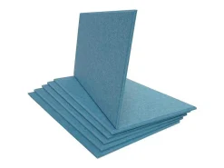 Akoestisch Wandpaneel Mcw-L52 (Set Van 6), Blauw-Vente-unique Discount