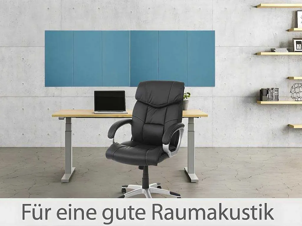 Akoestisch Wandpaneel Mcw-L52 (Set Van 6), Blauw-Vente-unique Discount