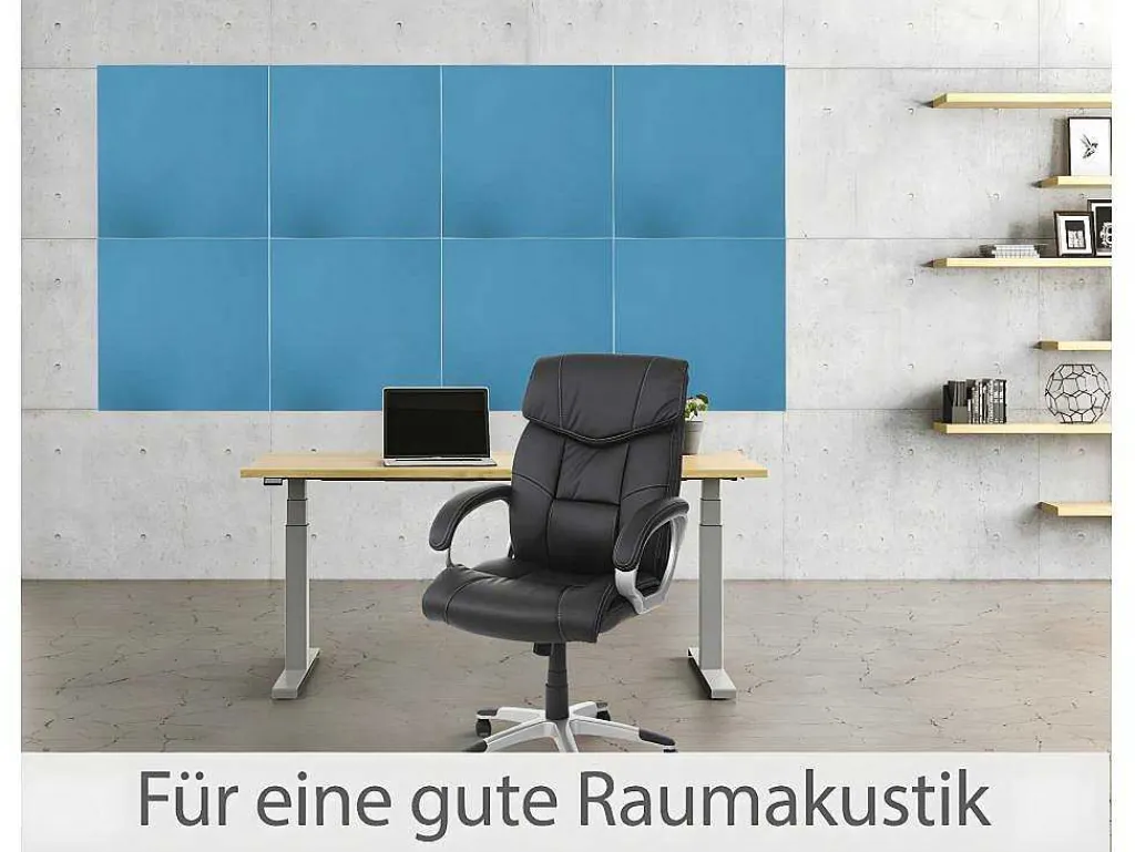Akoestisch Wandpaneel Mcw-L52 (Set Van 4), Blauw-Vente-unique Hot