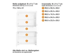 Amandamandobea Badkamerkast 1 Lade, 4 Deuren Grijs, Agave Grijs Hoogglans.-Trendteam Hot