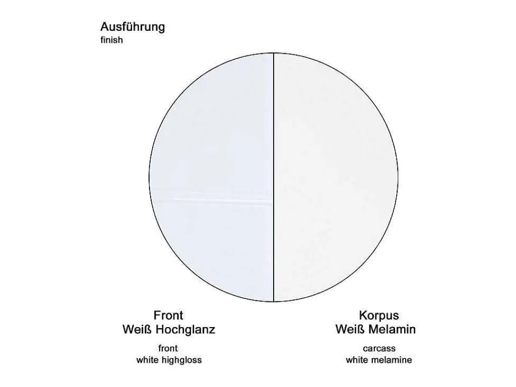 Amandamandobea Kolomkast 1 Open Vak, 4 Deuren Wit, Wit Hoogglans.-Trendteam Online