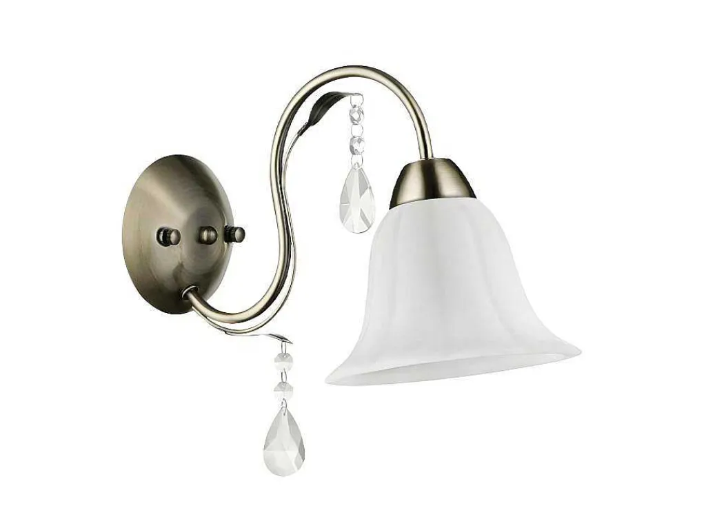 Anna Wandlamp, Messing, Wit, 31X37X18 Cm,-EPIKASA Best