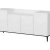 Annalisa Multifunctioneel Kabinet, Wit, Zwart, 160X42X75 Cm,-EPIKASA