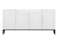 Annalisa Multifunctioneel Kabinet, Wit, Zwart, 160X42X75 Cm,-EPIKASA