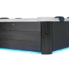 Antracietgrijze Halfharde Spa Met 6 Plaatsen Met Ledverlichting En Accessoires - 128 Stralen - L160 X B160 X H65 Cm - Napuka Van-Mspa Sale