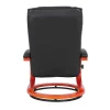 Aprilia Relaxfauteuil Met Kruk, Zwart-Vente-unique Discount