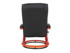 Aprilia Relaxfauteuil Met Kruk, Zwart-Vente-unique Discount