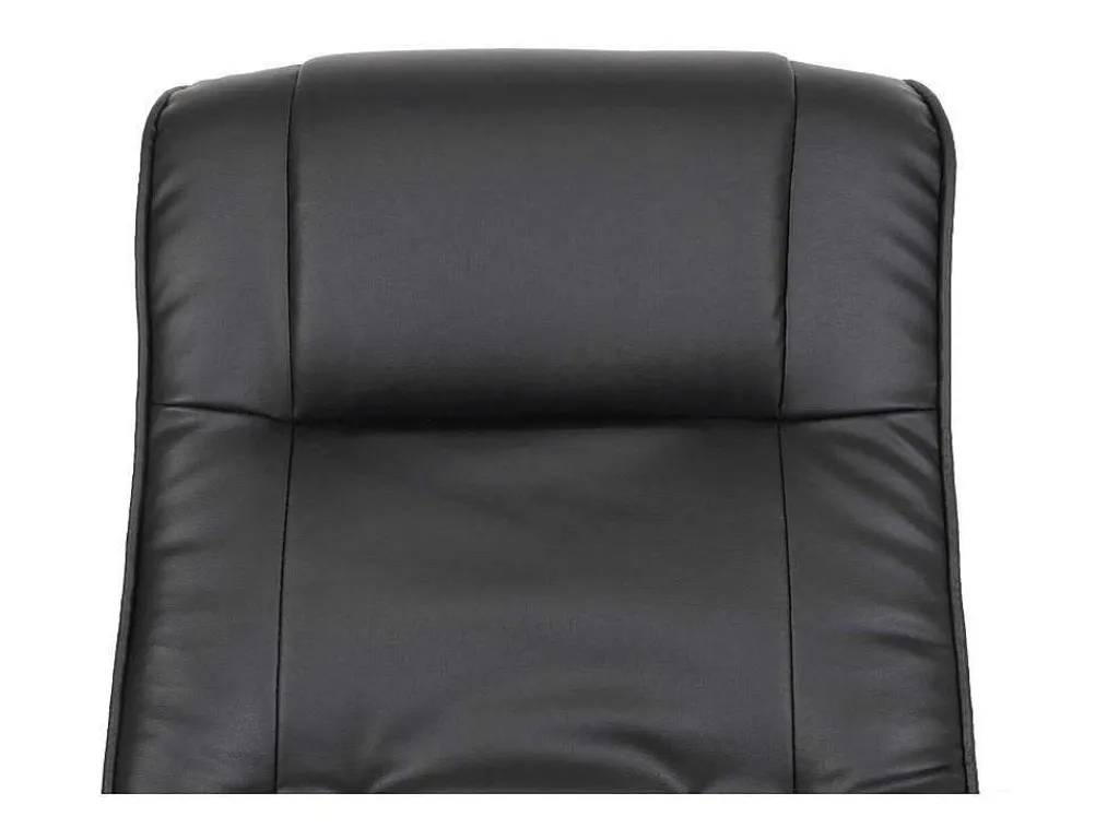 Aprilia Relaxfauteuil Met Kruk, Zwart-Vente-unique Discount