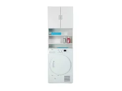 Arconati Badkamerkast Voor Wasmachine 2 Deuren, 2 Open Vakken Wit.-Vente-unique Outlet