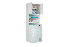 Arconati Badkamerkast Voor Wasmachine 2 Deuren, 2 Open Vakken Wit.-Vente-unique Outlet