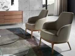 Armstoel Met Kunstleer Bekleed 5043-Angel Cerda