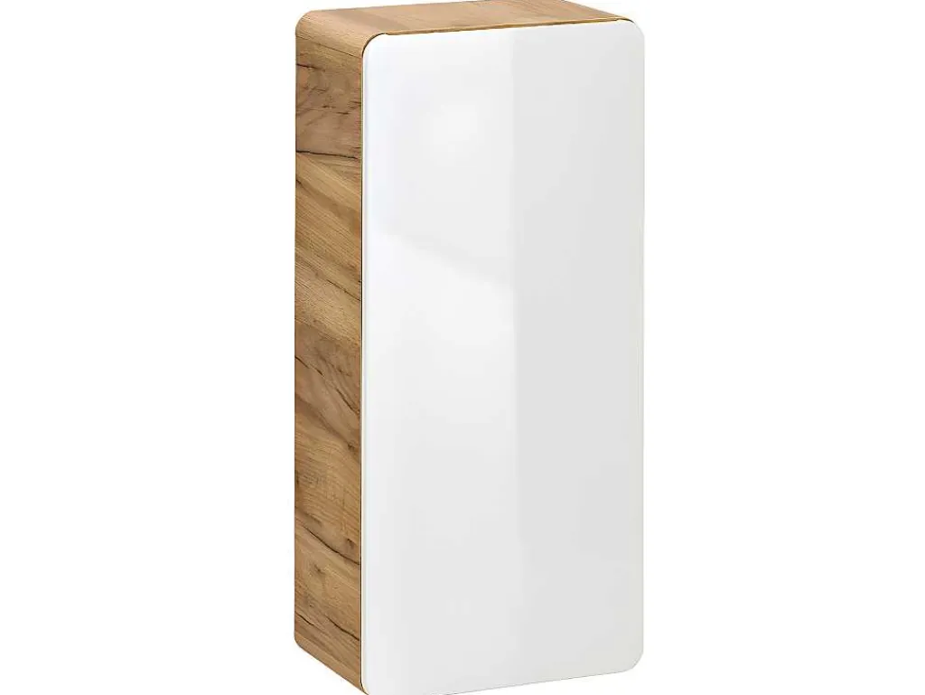 Badkamerkast Naturel En Wit - L35 X B22 X H75 Cm - Aruba-Vente-unique New