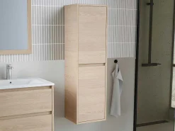 Badkamerkolom - Eikenfineer - L30 X B35 X H120 Cm - Enosea-Vente-unique New