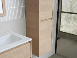Badkamerkolom - Eikenfineer - L30 X B35 X H120 Cm - Enosea-Vente-unique New