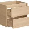 Badkamermeubel Met Opzetwastafel Van Steen Met Spiegel - Eikenfineer - 60 Cm - Milipam-Vente-unique Hot
