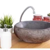 Badkamerwastafel Van Riviersteen Stone - Kleur Grijs-Shower & Design