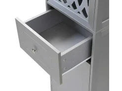 Badkamerzuil - 1 Lade En 2 Deuren - Verstelbare Planken - Grijs-ModernLuxe Clearance
