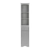 Badkamerzuil - H 170 Cm - Met 1 Lade En Verstelbare Planken - Grijs-ModernLuxe Clearance