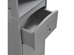 Badkamerzuil - H 170 Cm - Met 1 Lade En Verstelbare Planken - Grijs-ModernLuxe Clearance