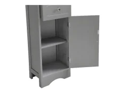 Badkamerzuil - H 170 Cm - Met 1 Lade En Verstelbare Planken - Grijs-ModernLuxe Clearance